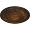 Ekena Millwork Rose Ceiling Medallion (Fits Canopies up to 13 1/2"), Hand-Painted Rust, 33 7/8"OD x 2 3/8"P CM33RORUS - alternate 2